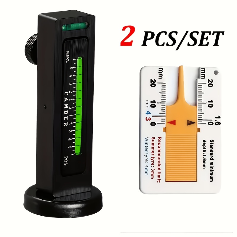 TEMU 2pcs Dual Bubble Alignment Magnetic Level, Car Camber Angle Adjustment Tool, Tire Positioning Assist Ruler