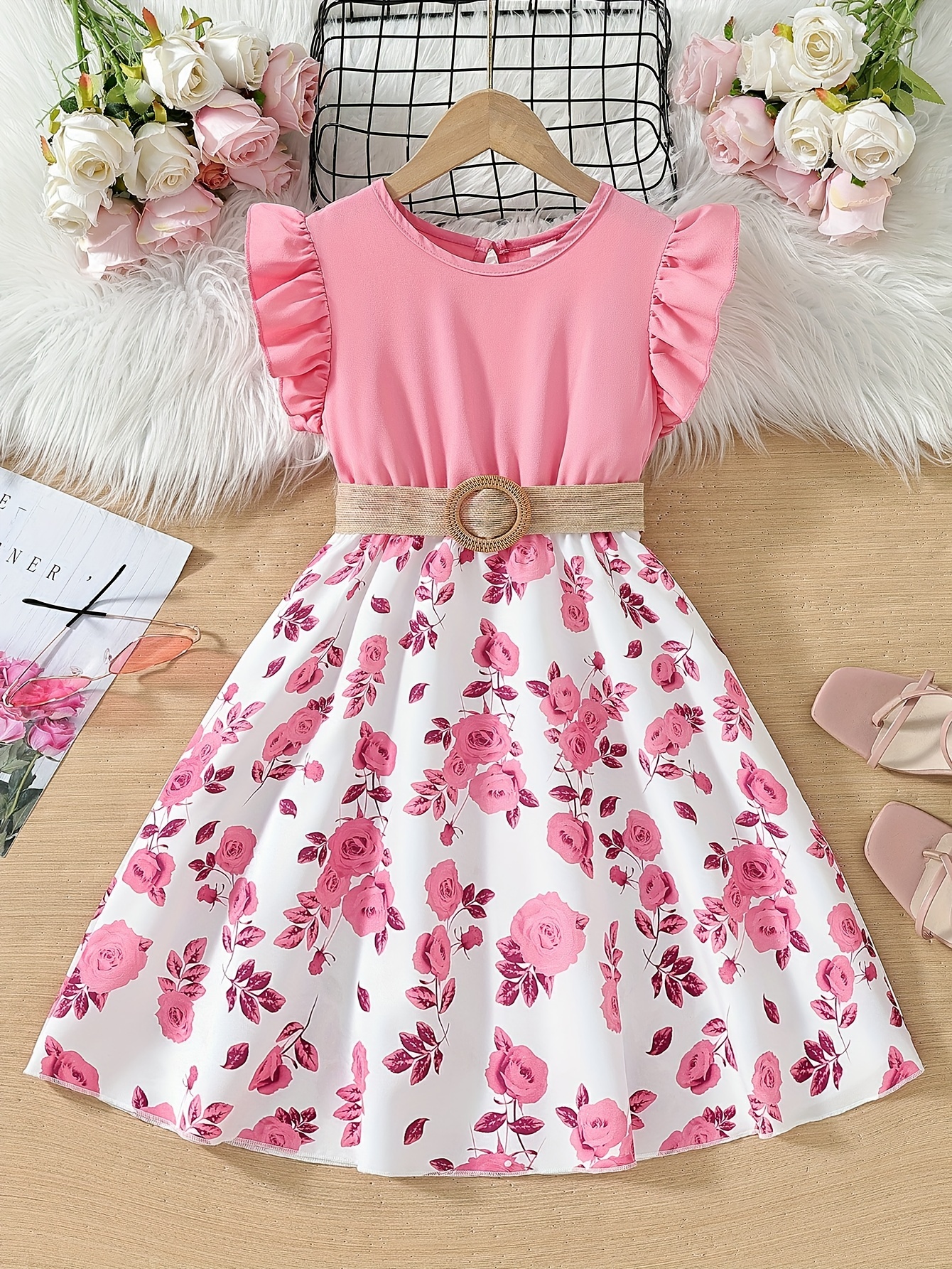 girls spring summer fashion casual dress cute color - Temu Philippines