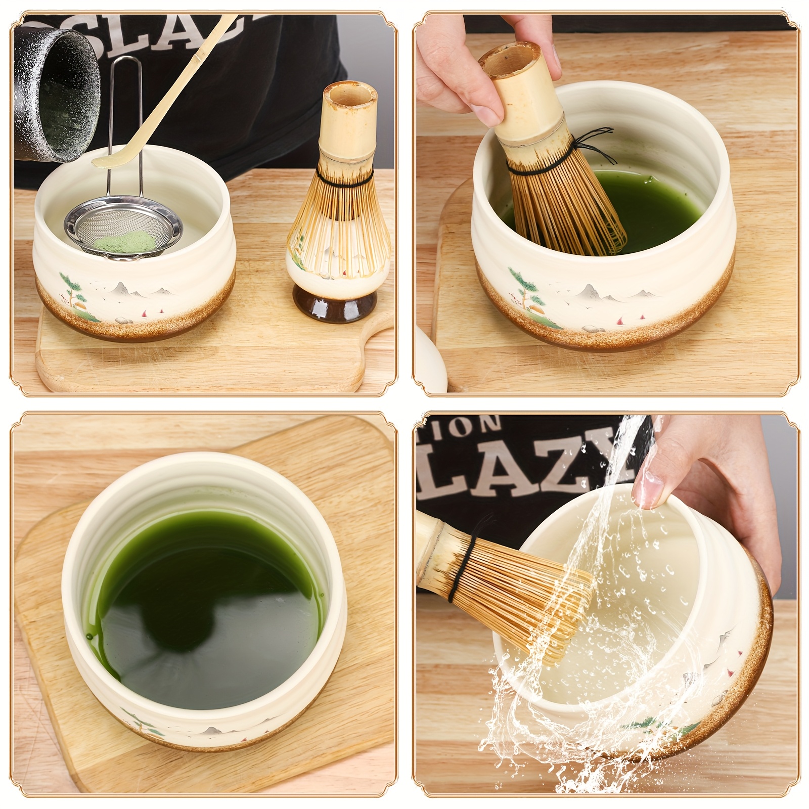 Set Completo Per Tè Matcha Giapponese - Include Ciotola, Frusta E Accessori Per Cerimonia Del Tè - Foto 4