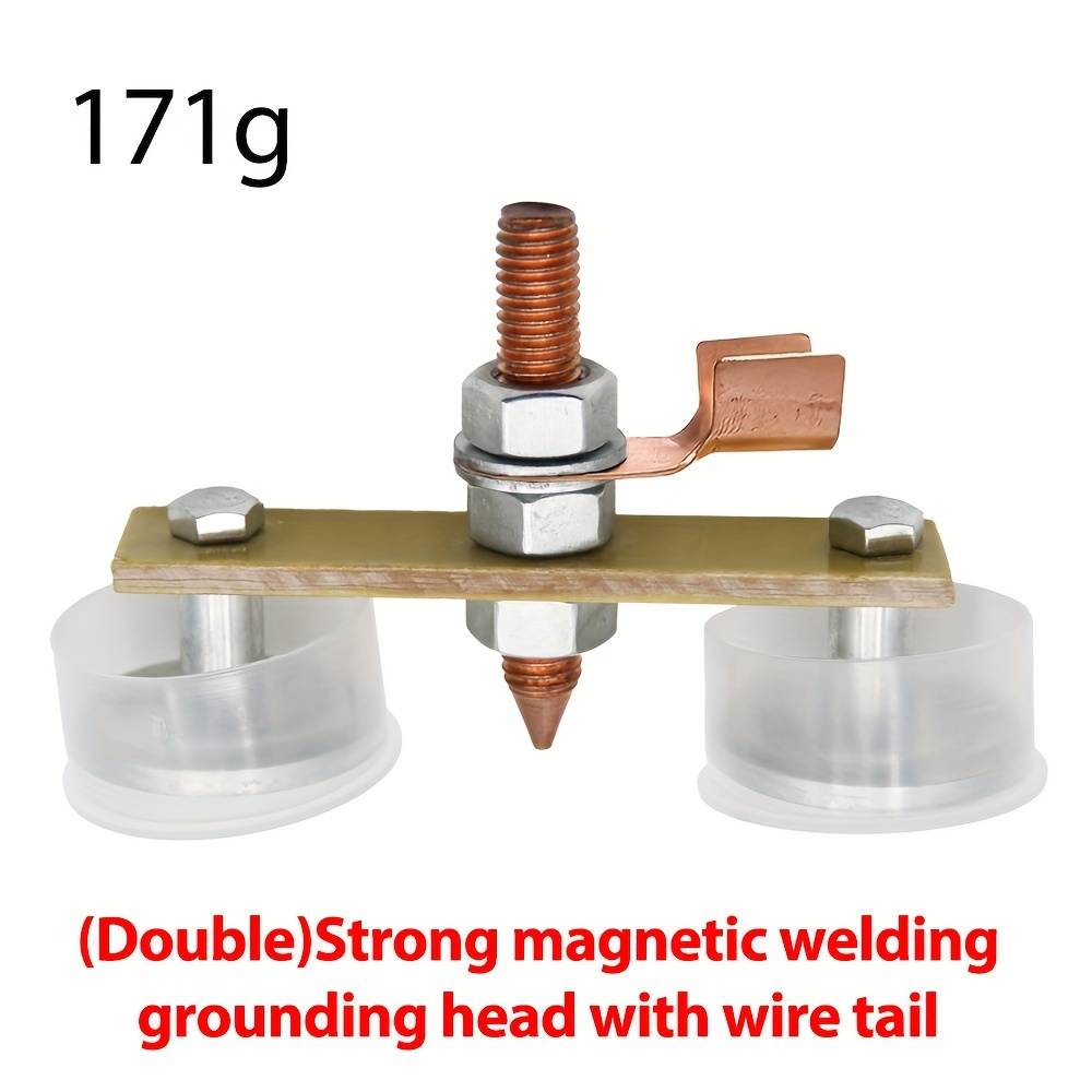 TEMU 1pc Stability Strong Magnetic Welding Support Stud Welding Magnet Head Tail Welding Stability Auto Bodywork Spotter Tools For Electric Welding Ground Clamp Spotter Connector