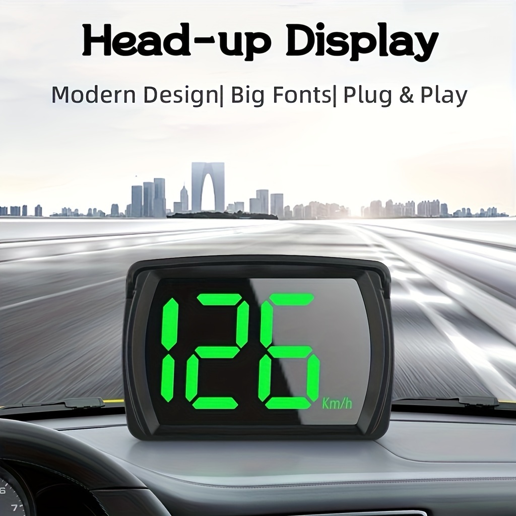 Universeller HUD-Head-Up-Display, GPS-Digital-Tachometer mit MPH für Autos,  Kilometerzähler, Geschwindigkeit, 3,5