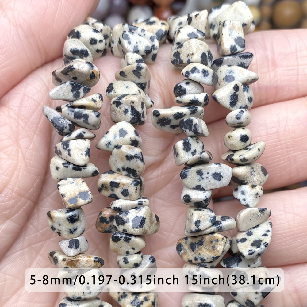 Natural Dalmatian Jasper Stone Beads for Jewelry Making