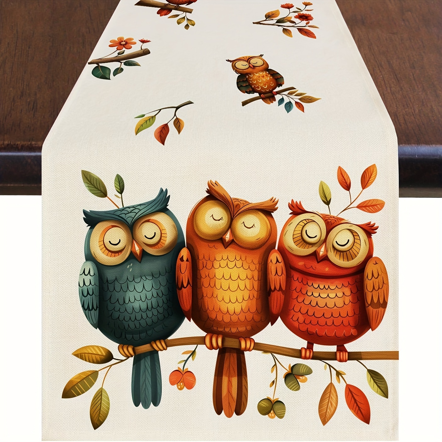 

Fall Table Owl & - , For Thanksgiving & Decor, 13x72