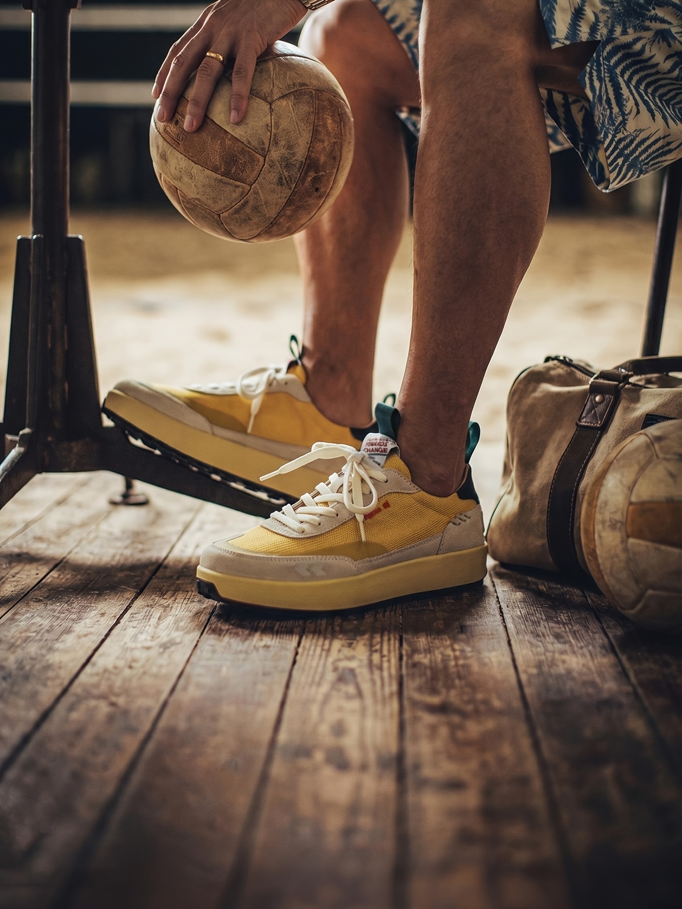 Maden, Nuevas Zapatillas Estrelladas de Verano, Zapatos Deportivos de Lona Waffle para Hombre, Malla Transpirable para Viajeros, Suela Gruesa Casual, Zapatos Forrest Gump Blanco Amarillo, Zapatos de Golf, Tenis, Camping