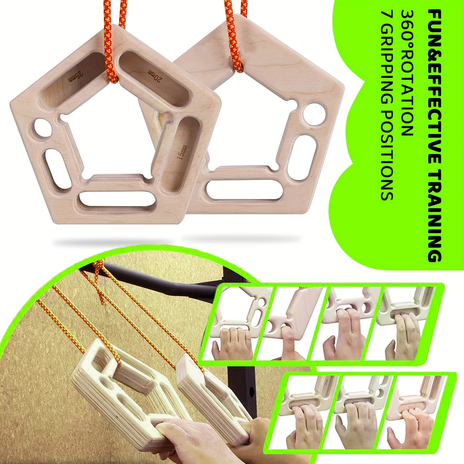 Portable Double-Sided Climbing Fingerboard for Grip UK