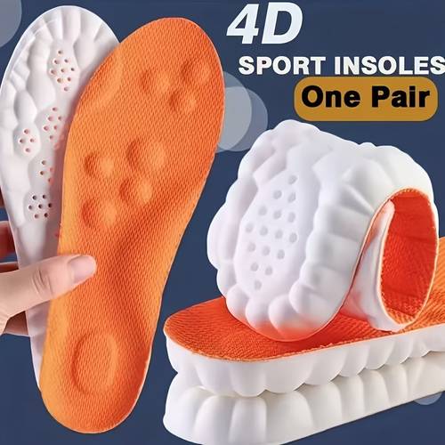 1pair insoles soft high elastic shoe pads with arch support breathable deodorant shock absorbing cushion for running training and daily wear