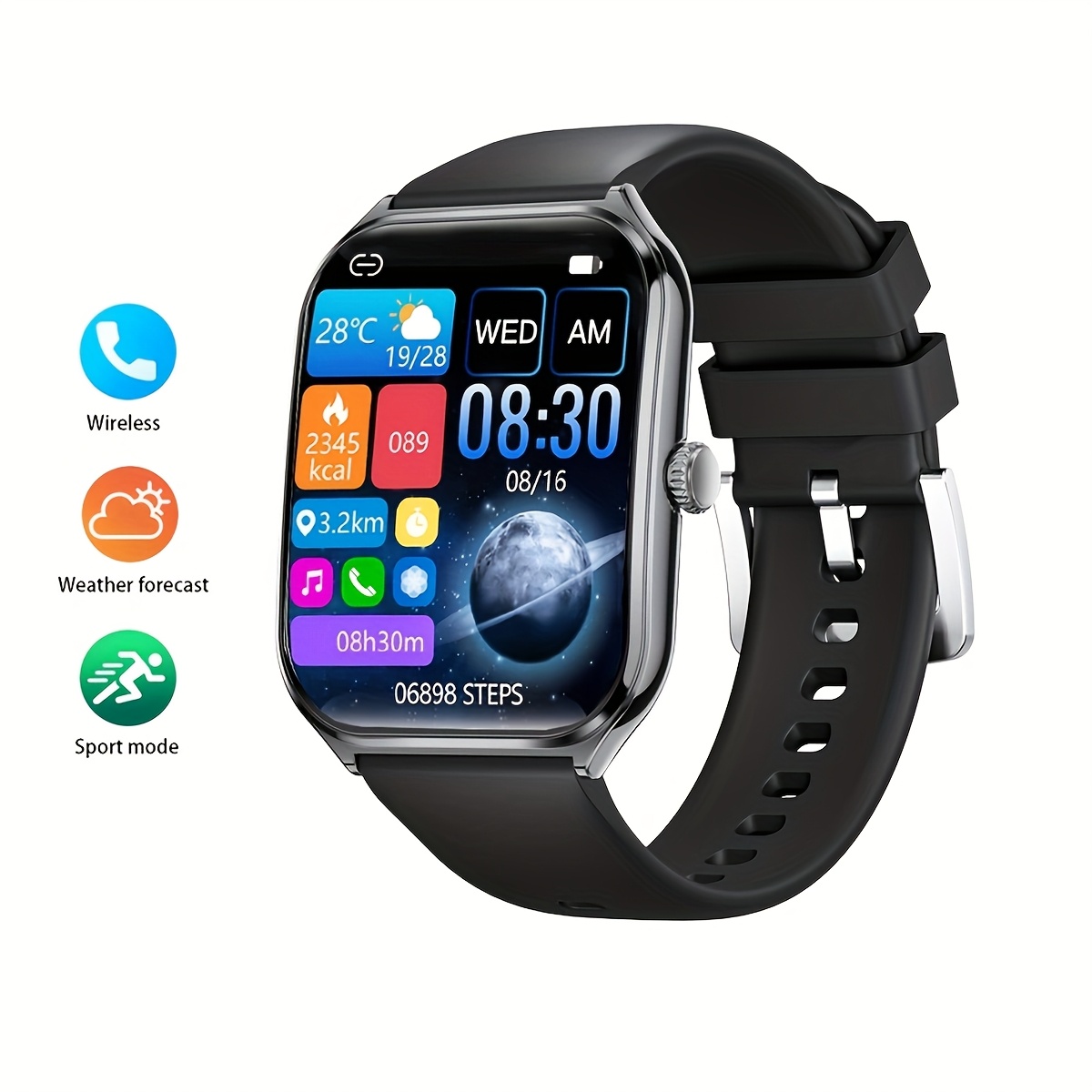 Ultra-thin Smartwatch 1.93" Full Touch Curved screen Smart Bracelet with Answer/Make Call, Message reminder, Multiple Sports Modes, Camera Control/Music, Compatible Android & iPhone, Smart Fitness Watch for Men/Women Friend Gift, Birthday Gift 3 Ultra-thin Smartwatch 1.93" Full Touch Curved screen Smart Bracelet with Answer/Make Call, Message reminder, Multiple Sports Modes, Camera Control/Music, Compatible Android & iPhone, Smart Fitness Watch for Men/Women Friend Gift, Birthday Gift - Image 3