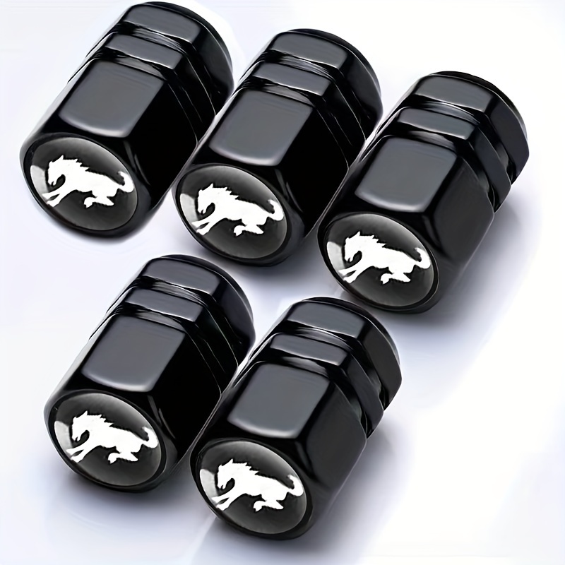 

5pcs Set Of Horse Pattern Tire Valve Caps - Chrome Plated, Dustproof Covers For Cars, Motorcycles, Trucks & Bikes Valve Caps For Car Tires Valve Covers For Tires