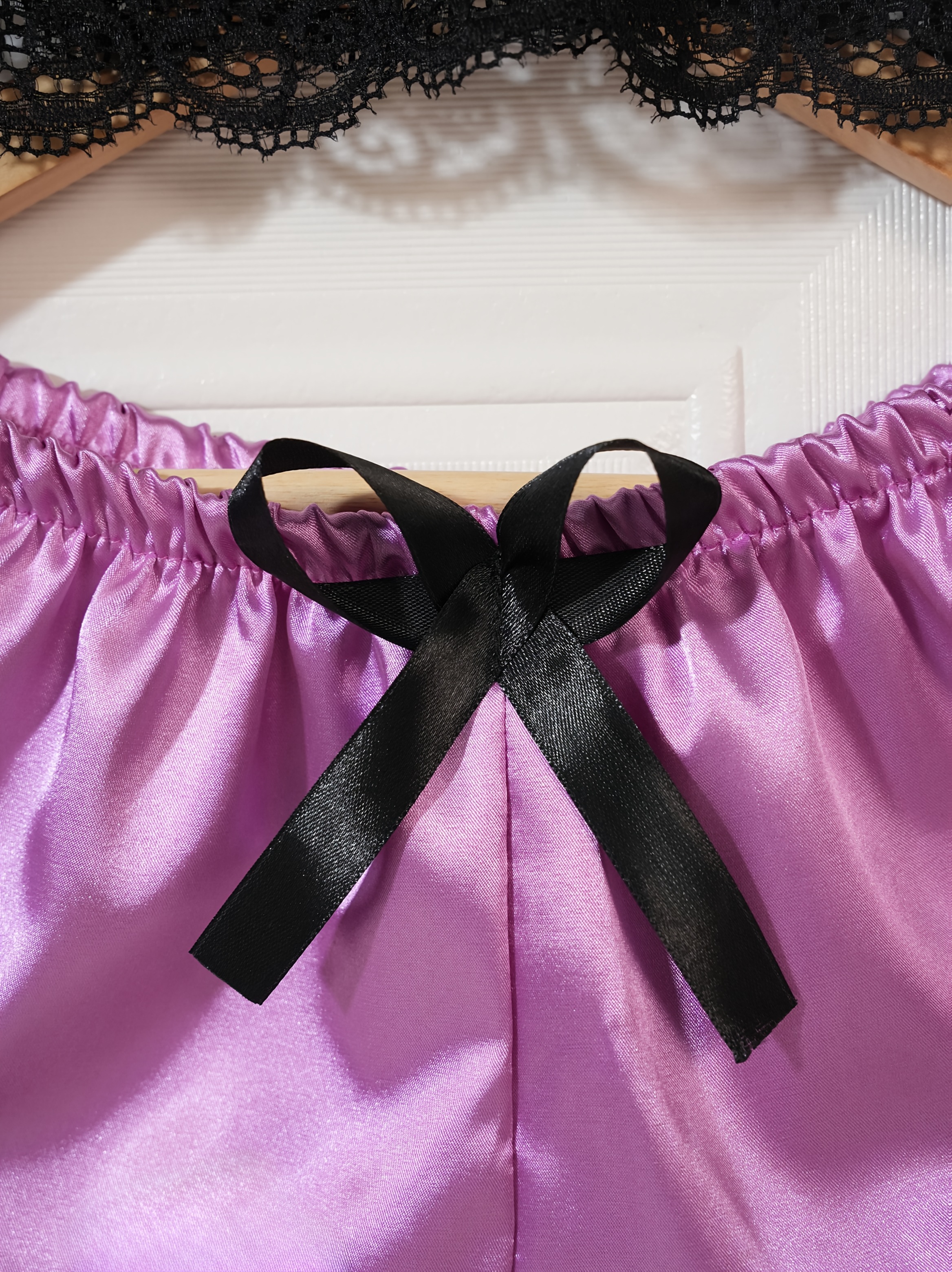 Conjunto de Pijama Elegante Estilo Palacio para Damas, Tela Suave, Cómodo, Ropa Interior y Camisón, Juego de 4 Piezas