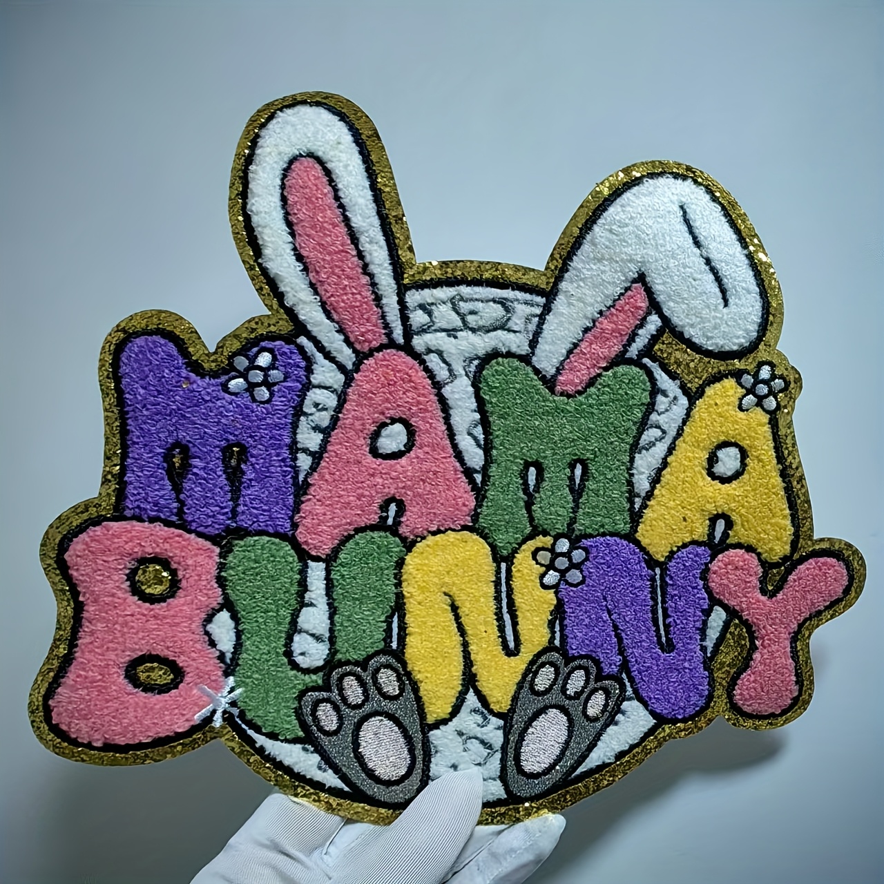 

Easter Bunny Embroidered Patch, 9.6 Inches, Iron-on/sew-on Applique, Large Pattern, Diy Decor For Clothing, Jackets, Jeans, Bags, Shoes, Hats, Apparel Accessories