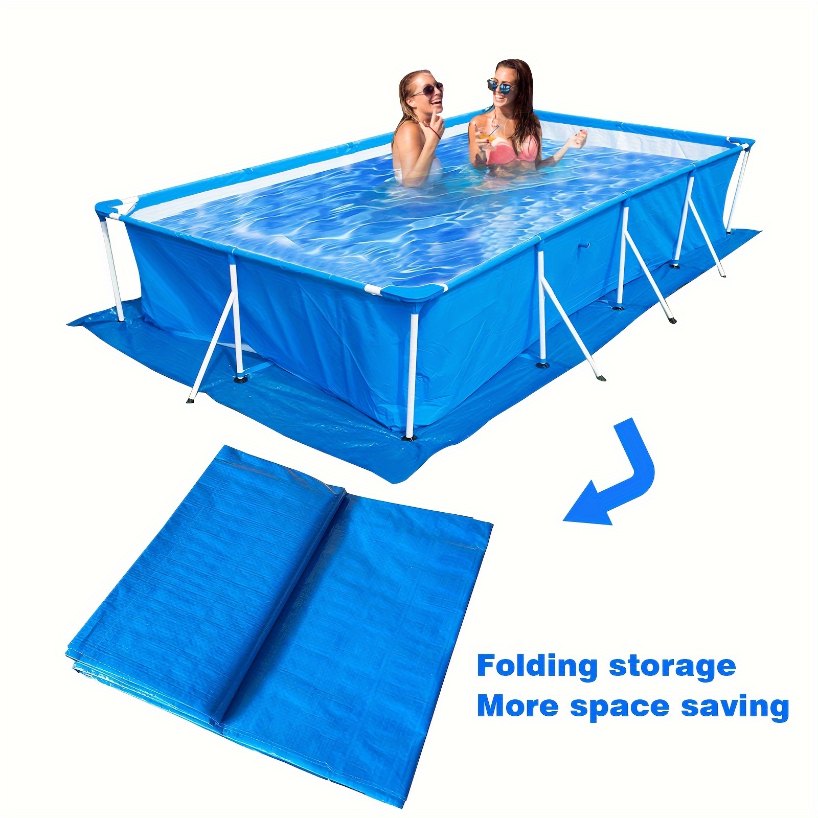 

Durable Pe Pool Liner Pad With Support Frame - Protective Cover For Above Ground Pools, Car & Cargo Protection Pool Covers For Above Ground Swimming Pool Pool Covers For Inground Swimming Pool