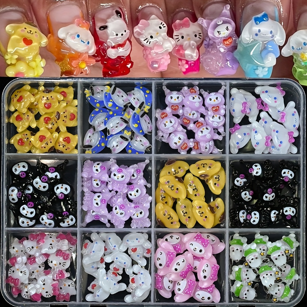 Image of Authorized| 120pcs Of 3d Nail Art Jewelry, Hellokitty 3d Nail Art Jewelry, Nail Art Jewelry Set, Fragrance- Jewelry, Suitable For Manicure, , Hair Additions Phone Case