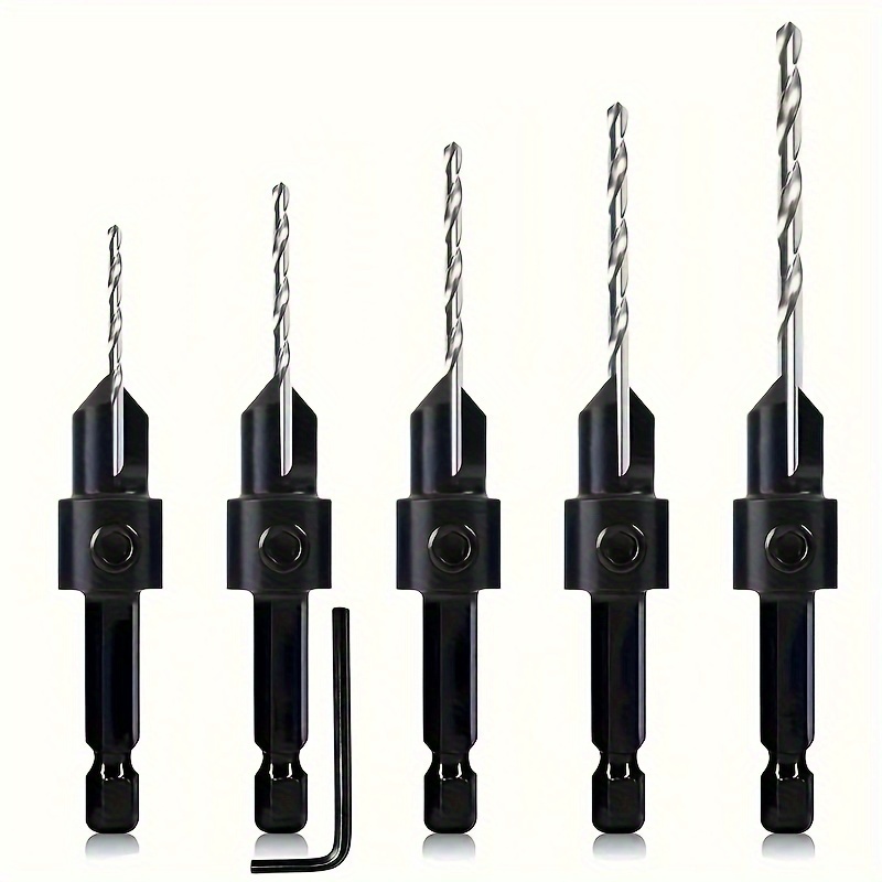 

High-speed Steel Hexagonal Handle Inch Cone Drill, Countersunk Hole Drill, Countersunk Drill, Woodworking Wood With Tweezer Hole Integrated Drill