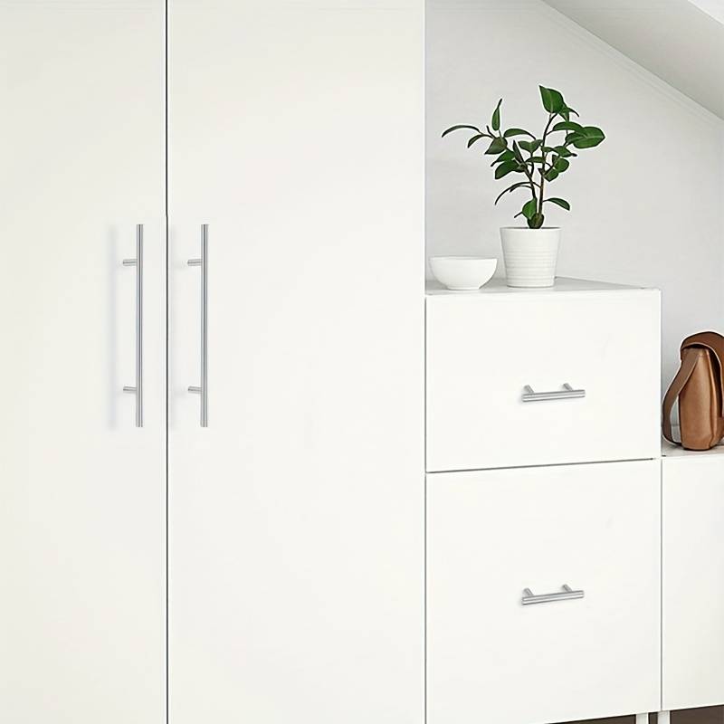 10 Pomelli Per Porta In Acciaio Inox – Diametro 29,5 Mm, Per Armadi, Cassetti E Mobili, Facili Da Montare