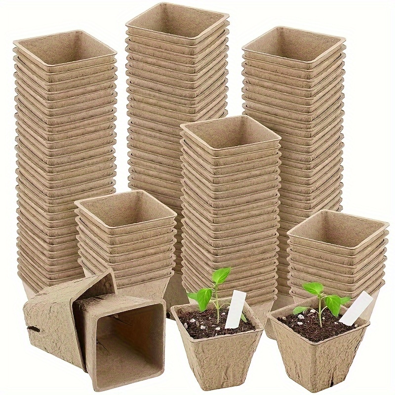 

[customer ] 100pcs 2.36" Square Seedling Cups With Drainage Holes - High-quality Plant Set For Indoor & Outdoor Gardening