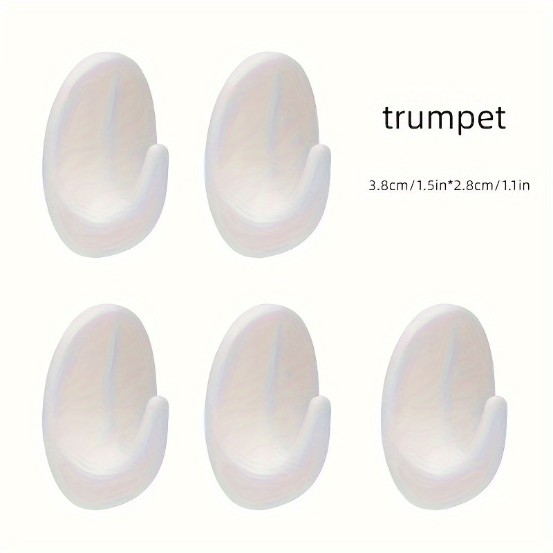 TEMU 5pcs Mini Oval Reusable Stick On Wall Adhesive Heavy Duty Utility Hooks, Aesthetic Room Decor, Home Decor, Kitchen Accessories, Bathroom Decor,