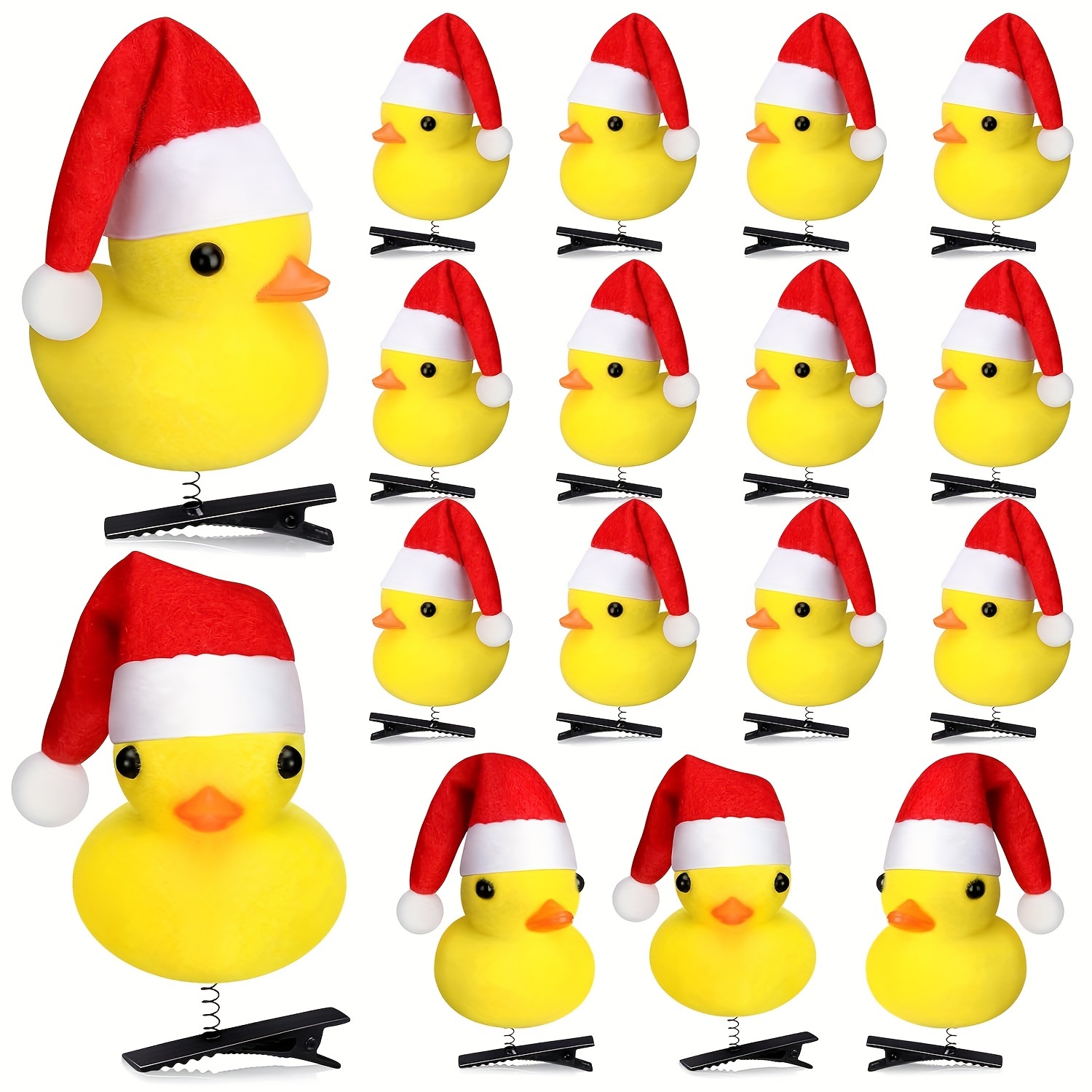 

16pcs Christmas Hairpin Set Christmas Duck Hairpin Cute Cartoon Duck Hair Accessories Suitable For Men And Women For Party Props, To Give To On Christmas, Suitable For School, Family And Gifts