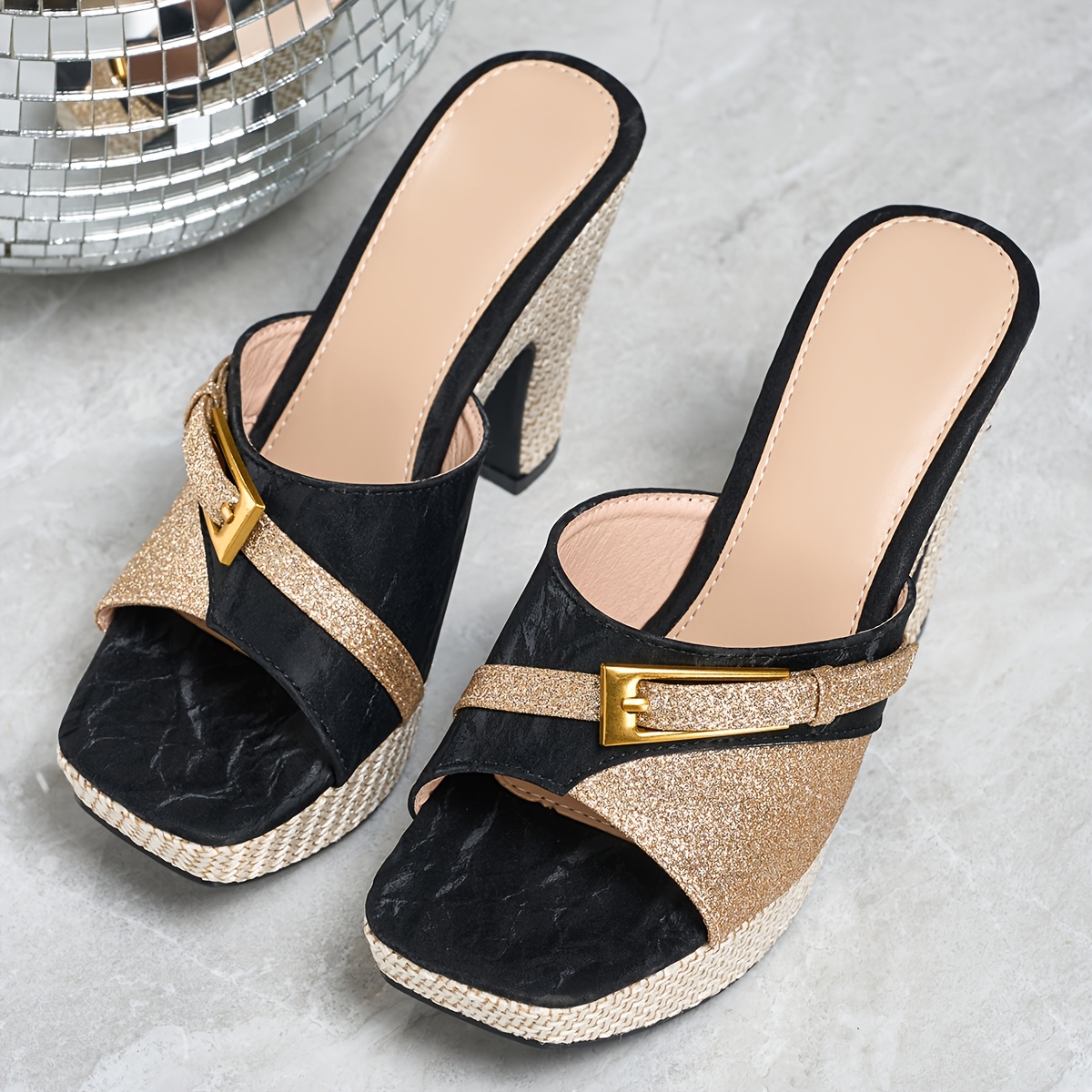 elegant womens color   fashionable high heeled sandals women shoes Product details 3