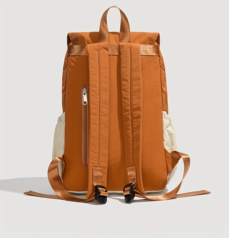 Vintage Bear Pattern Backpack With Buckle For Daily Travel School_voghion.com
