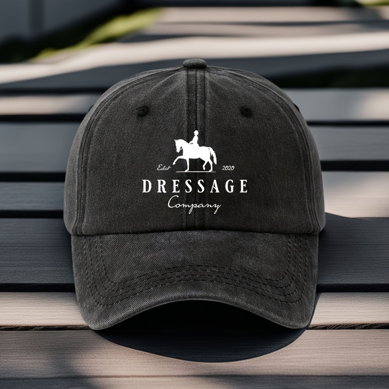 TEMU Casquette de baseball unisexe, taille ajustable, avec un motif imprimé élégant, style vintage, pour les loisirs air