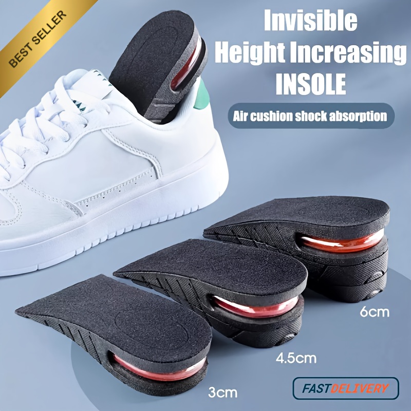 

Invisible Height Increase Insoles - Comfortable Heel Lift Shoe Inserts, Us Size, Enhances Heel Support And Shock Absorption, Shoe Insoles