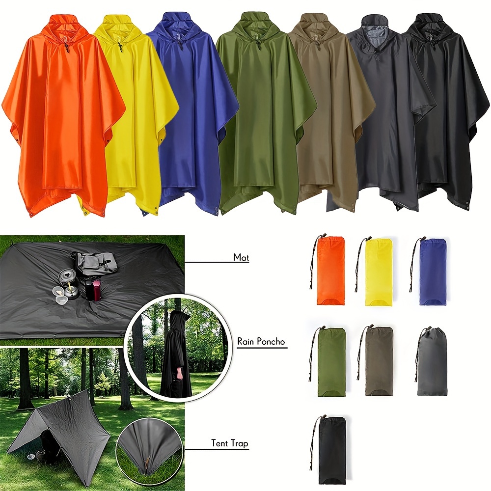 Outdoor Backpack Rain Cover Rain Coat, Protection Cycling Rain Jacket Rain Poncho Hood Hiking Waterproof Outdoor,Temu