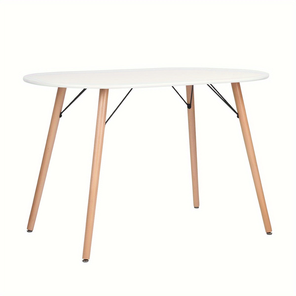 

47.2" Dining Table Modern Oval Table For 4-6 People Computer Desk For Home Room ,white