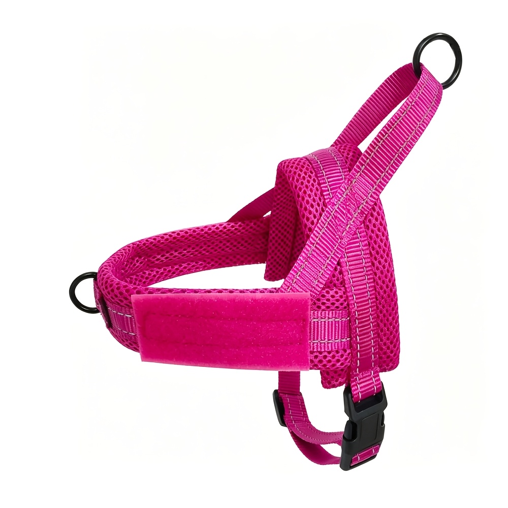 TEMU Harnais réfléchissant -traction à mise en place rapide pour chien avec panneau rembourré doux, gilet réglable, facile pour l'entraînement et ,