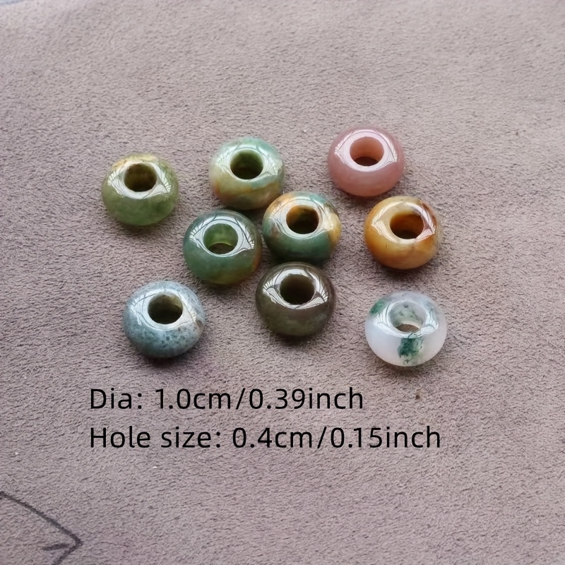 40pcs Polished Natural Indian Agate Abacus Spacer Stone Beads