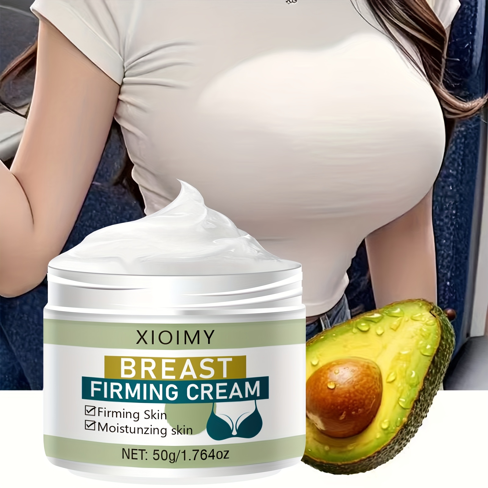كريم شد الصدر للنساء من xioimy 50 جرام - تركيبة الكولاجين، حمض الهيالورونيك، فيتامين e ومستخلص البابايا - لون البيج  ، جل رفع وتثبيت الصدر لجميع أنواع البشرة، كريم مرطب ومشد للصدر تفاصيل المنتج 0