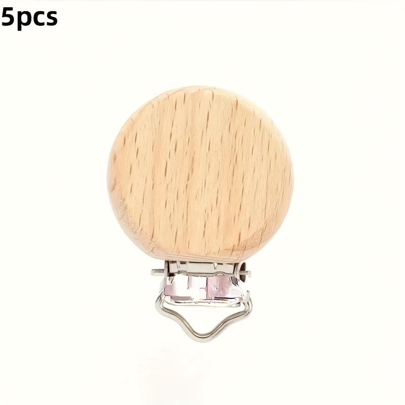 Image of 5pcs Wood Clip, Bead Accessory With Anti Loss , Used For Making Anti Loss Chains, Wallet Making Supplies, Wallet Making, Diy Wallet Making