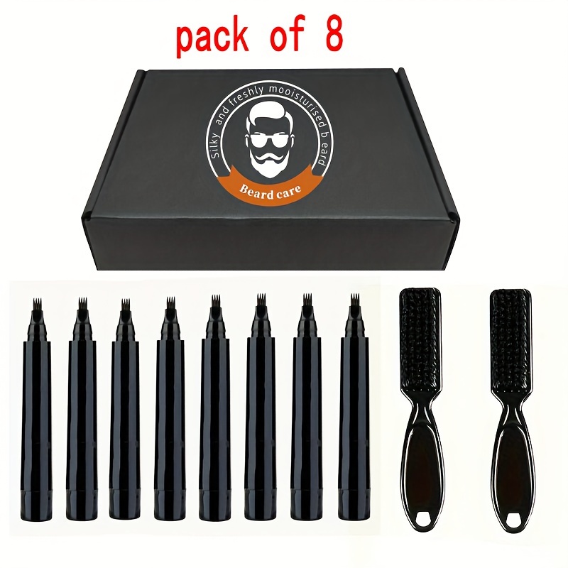 

[ ] 8pcs Pen Set - , Long- | -to-use Kit For Coverage & | For Grooming &