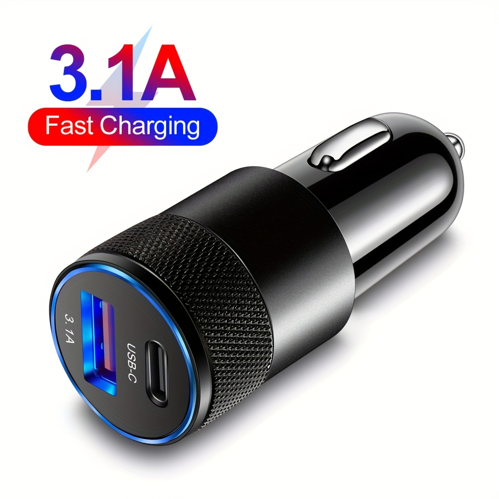 3.1A USB+PD Car Charger Type C Fast Charging Phone Adapter For Xiaomi Huawei PD Phone Charger Adapter