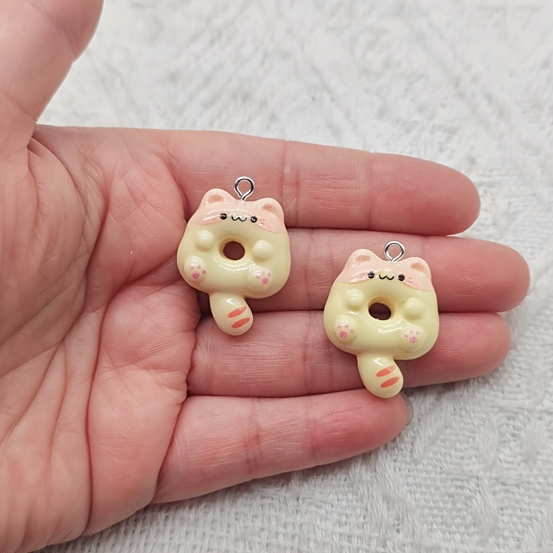 35PCS Mini Colorful Cartoon Resin Kitty Cat Charms For Jewelry Making & DIY Crafts