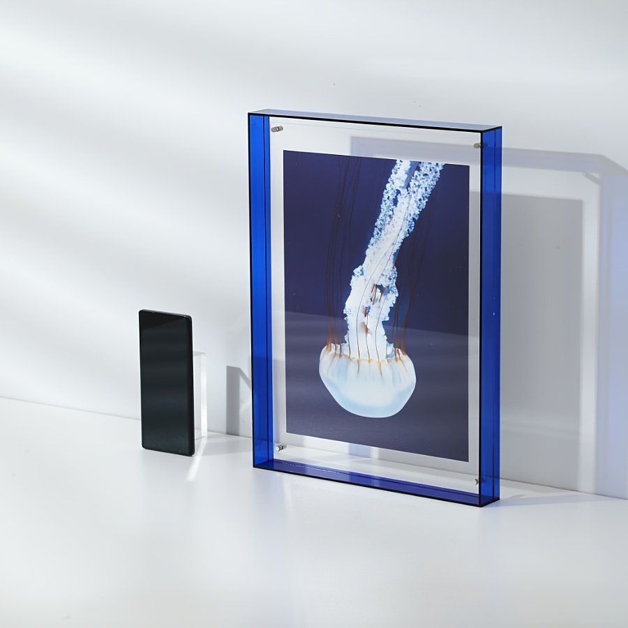 1pc colorful high transparent acrylic picture frame photo frame photo   double sided transparent   scarf display frame certificate poster frame table color