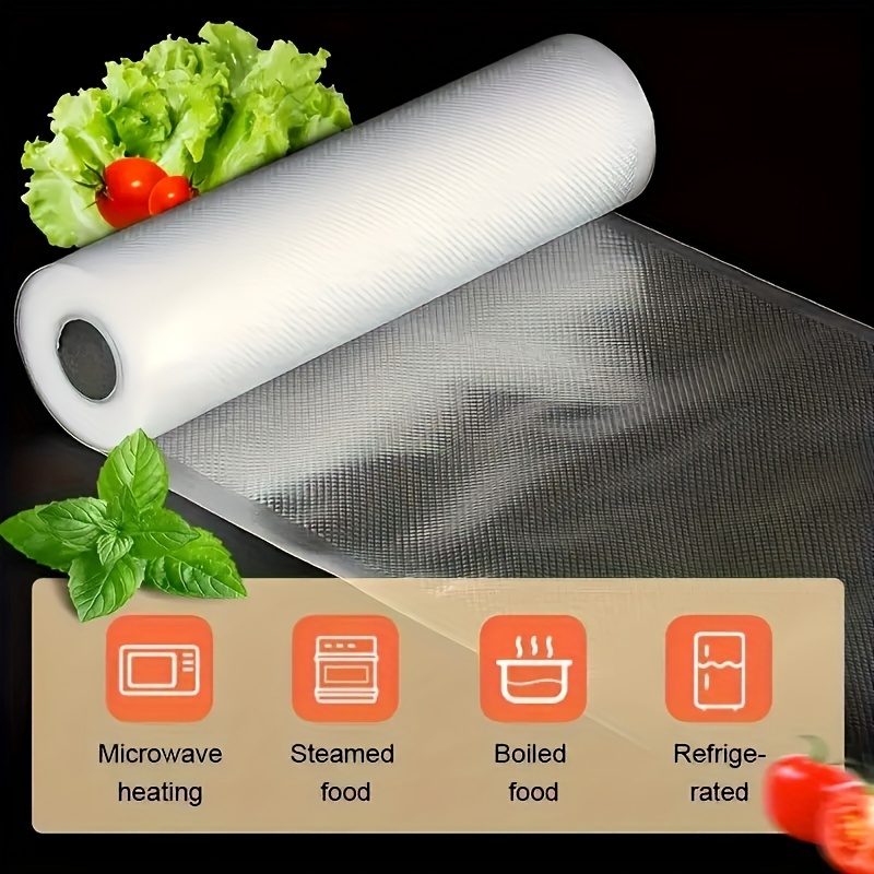 1 roll vacuum embosioned sealed roll bag suitable for food preservation   meal no bpa very suitable for vacuum storage of meat fish shrimp fruits vegetables etc details 6