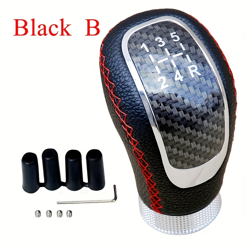 TEMU 5-speed Pu Leather Shift Knob, Car Gear Shift Knob, Gear Shift Knob, Gear Shift Lever, Gear Shift Knob Lever, Manual Transmission