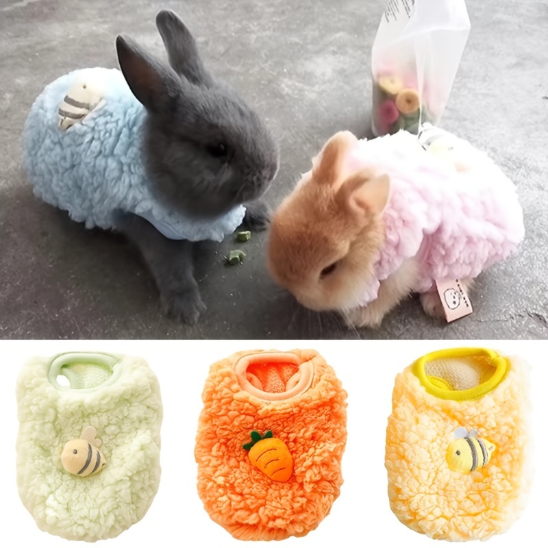 

Cozy Fleece-lined Bunny Sweater - Soft Polyester Winter Apparel For Rabbits, & Small Pets | Cute Animal-themed Costume For & Young Animals | Warm Pet Clothing Accessory