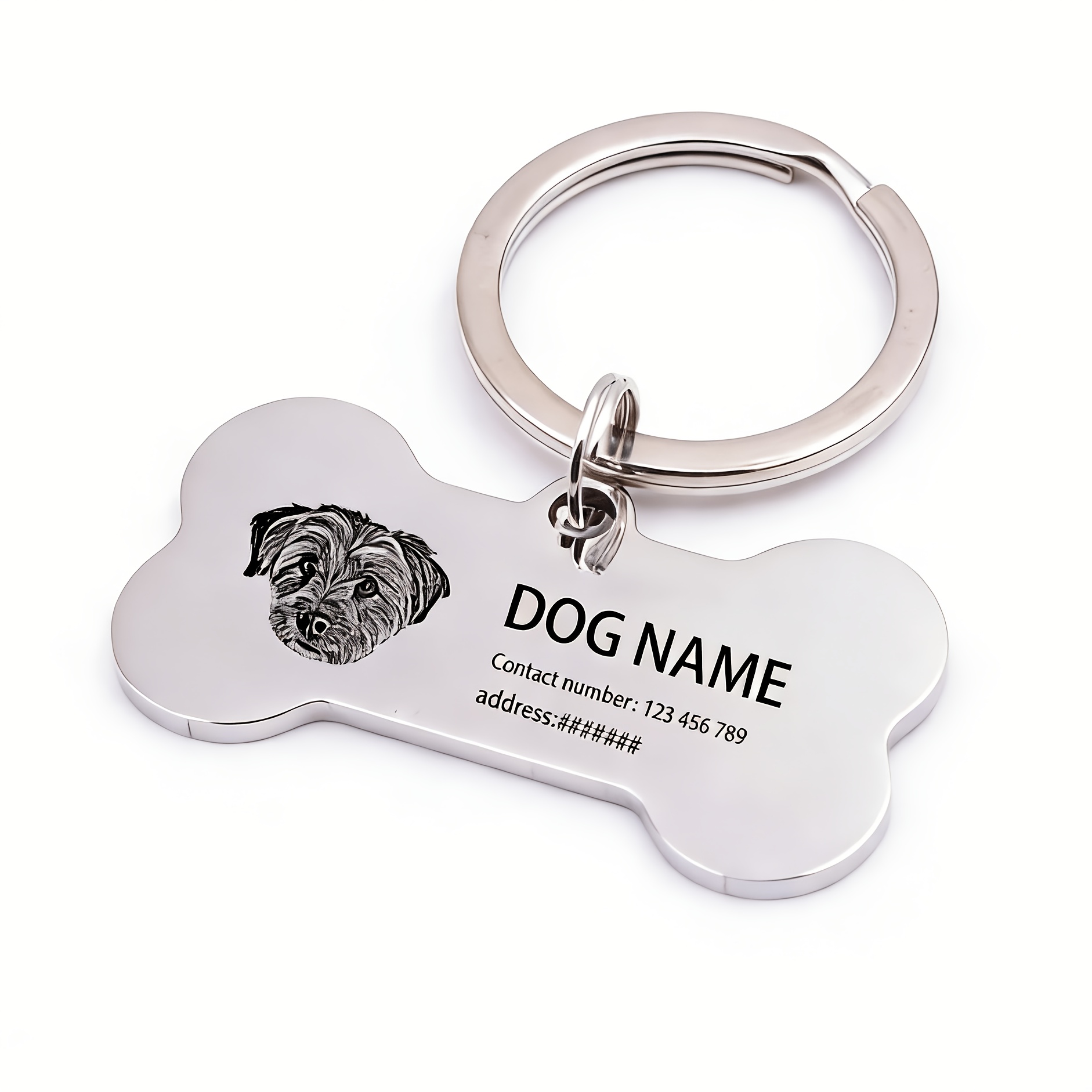 TEMU 1pc Personalized Custom Keychain, Custom Pet Photo Or Character + Custom Text Keychain, Non-engraved Picture Keychain, Gift For Pet Lovers,