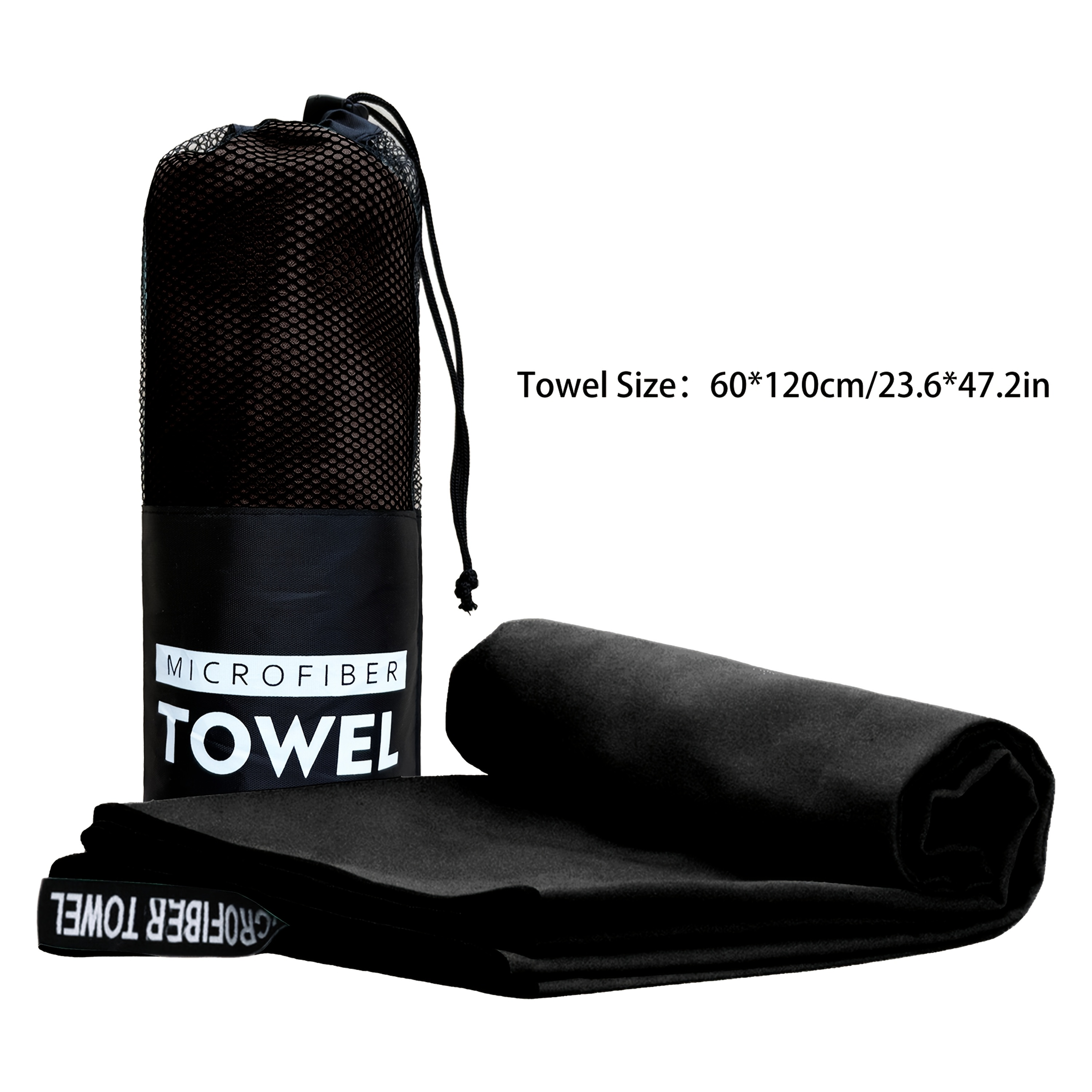 TEMU Asciugamano sportivo da fitness in microfibra 1 pz ad asciugatura rapida, assorbente del sudore, -sabbia, portatile per yoga, , , escursionismo,