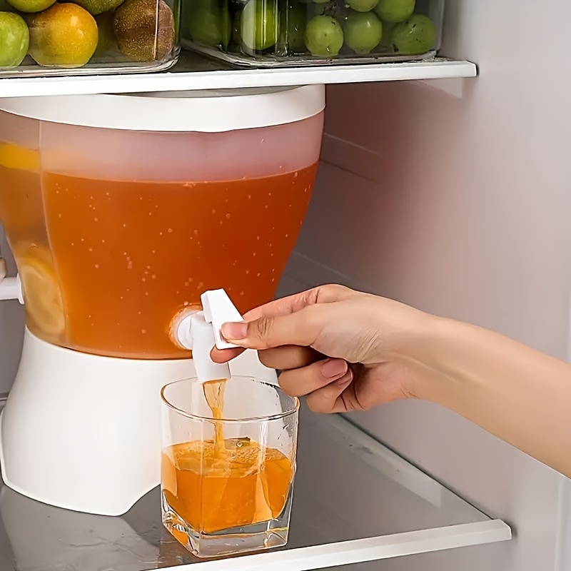 169oz Rotating Beverage Dispenser with Faucet - Holds 3 Drinks, 360° Swivel, Stylish Fridge-Friendly Design for Iced Tea & Juice, Perfect for Parties & Home Kitchen