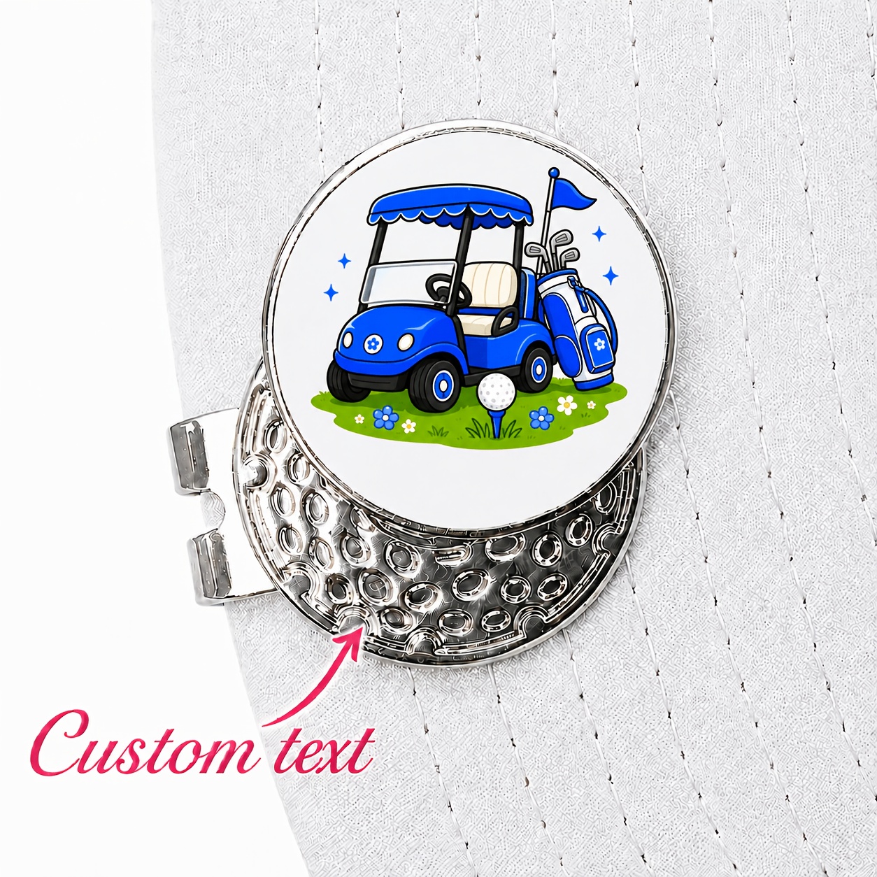 TEMU Custom Name/text Golf Ball Marker Cart Suitable For Golf Courses, Tournaments & Practice - Marker Ball Cart , For Course Marking Equipment