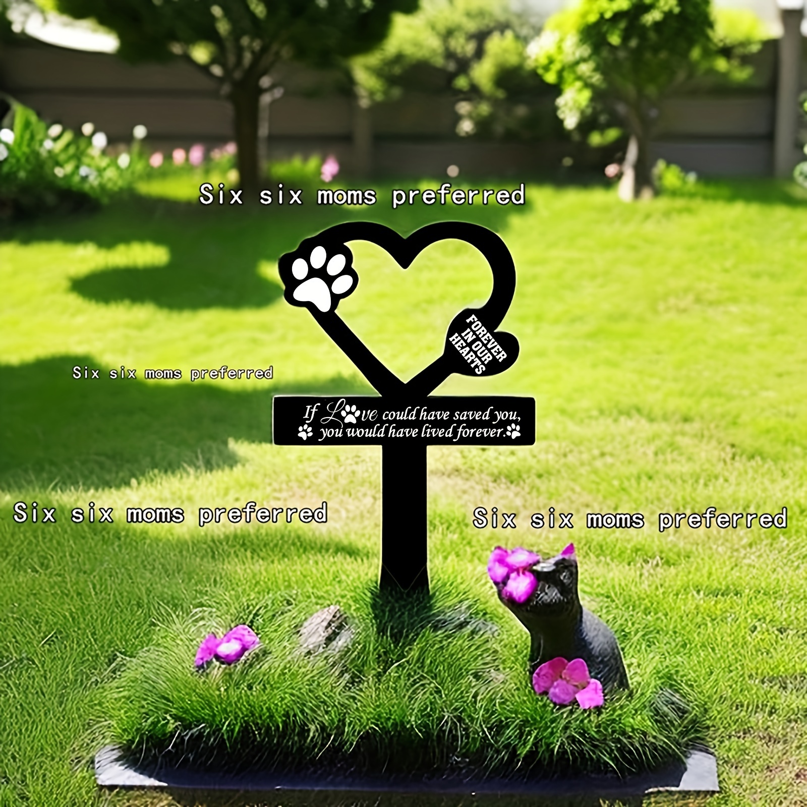 

1pc Pet Memorial Garden Stake, Acrylic Sympathy Gift For Loss Of Dogs & Cats, Heart & Paw Print Design, Weatherproof Grave Marker For Cemetery, Modern Style Outdoor Yard Decor