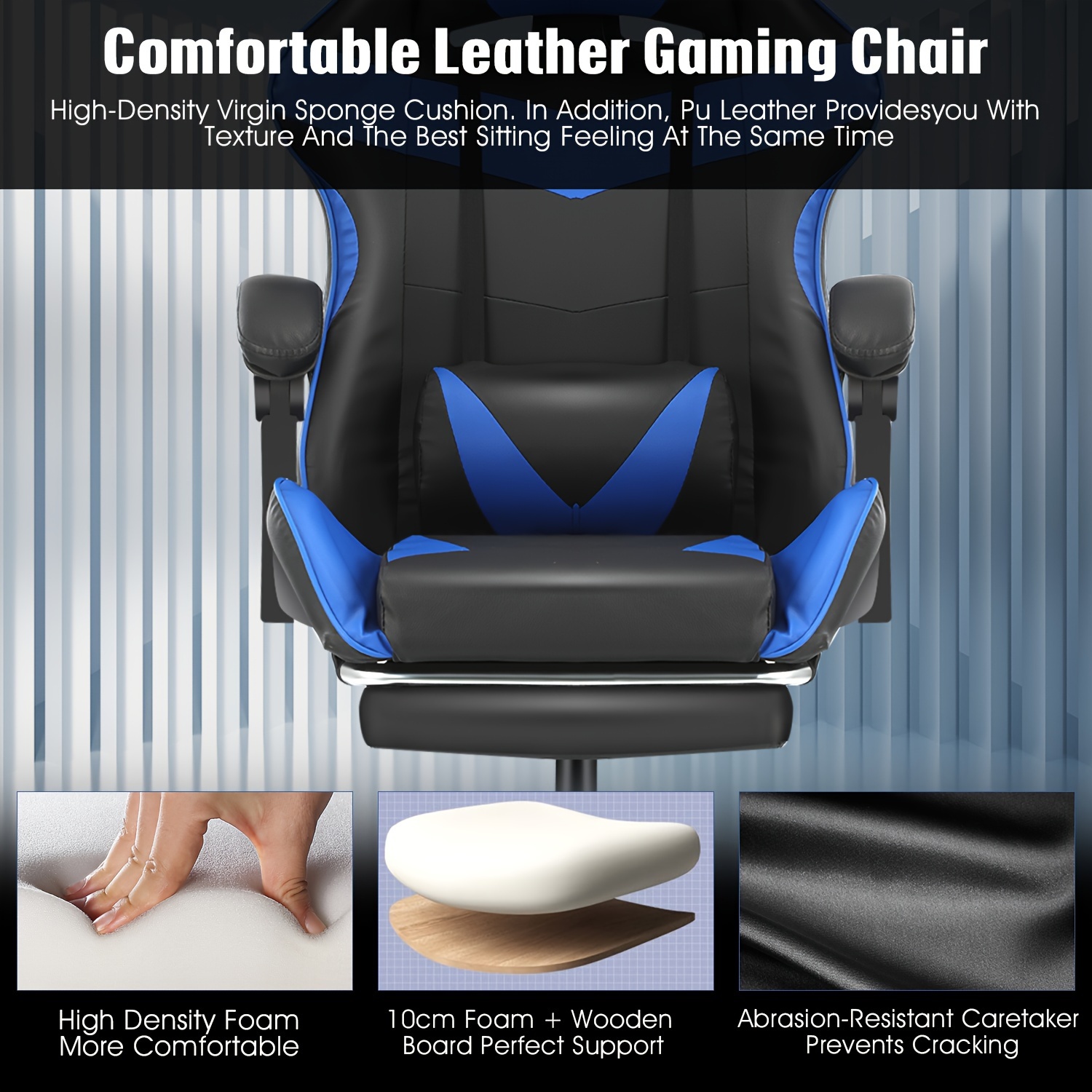 Ergonomische bureaustoel ontworpen voor gaming