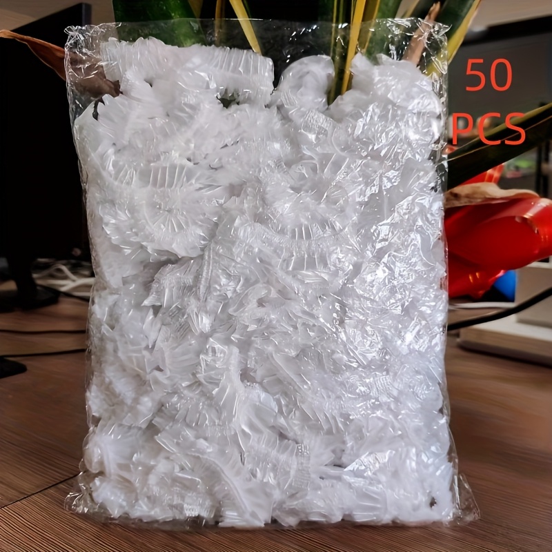 Image of 50pcs Disposable Food Storage Lids - Dust-proof, Reusable And, For Bbq, Restaurants And Outdoor Cooking, Pots, Bowls, Cups, Storage
