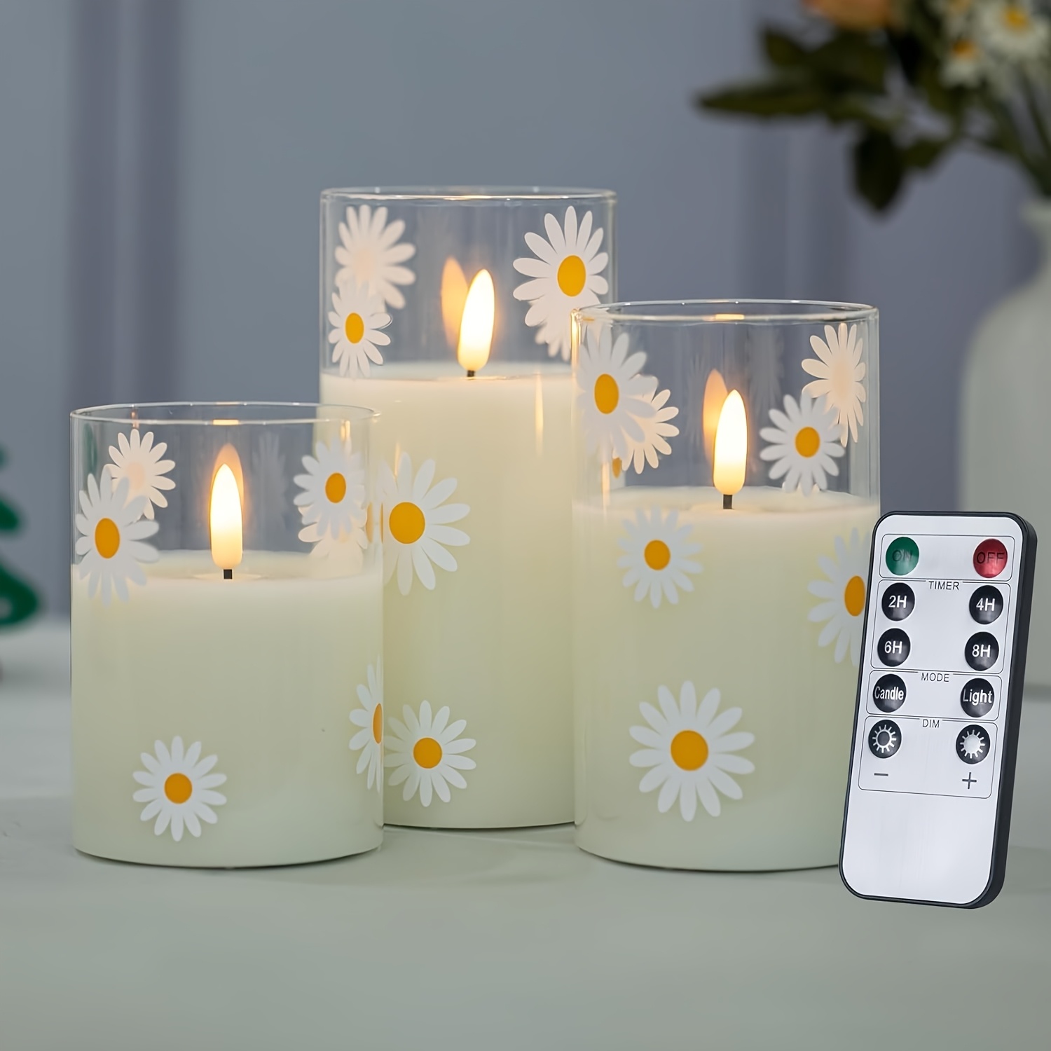 Valentine's Day! Acrylic Candle Lamp Led Electronic Candle Lamp With Flame Atmosphere Remote Control