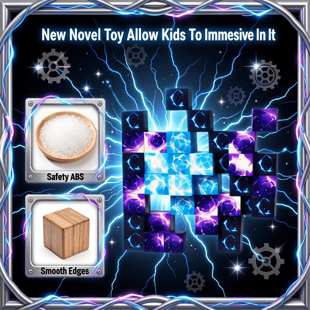 Magnetic Cubes Educational Toy, 100pcs 3D Cubes