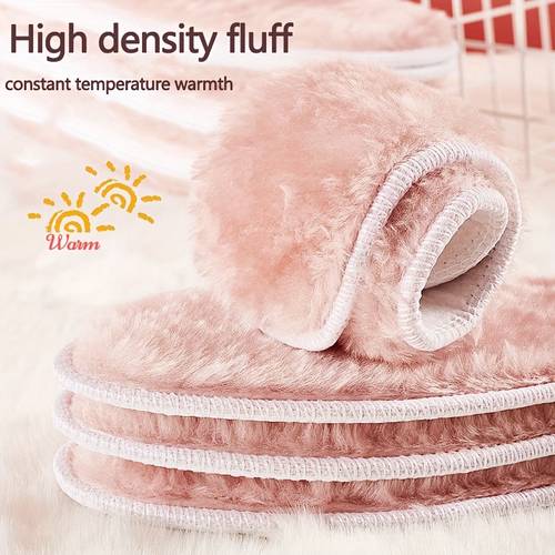 4pcs fleece lined i warm cashmere insoles autumn winter style suitable for snow boots sneakers machine washable reusable comfortable breathable thick warm