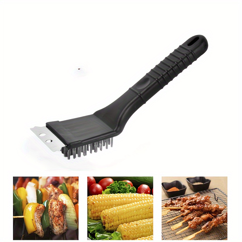 

1pc Barbecue Brush, Barbecue Scrubber, Bbq Cleaning Brush, Wire Bristles Brush Cleaner, Bbq Grill Brush And Scraper, Bbq Tools, Outdoor Grilling Accessories, Cleaning Tools, Kitchen Accessories,