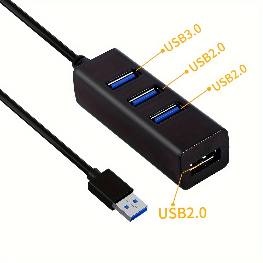 USB 2.0/3.0 Extender 4 Ports Hub Splitter Adapter Converter for